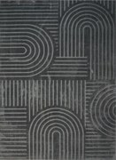 Koberec Zen Garden 2405 Dark Grey – sivý s geometrickým vzorom Rozmer: 80x150 cm