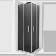 Mexen Rio štvorcová sprchová kabína 70 x 70 cm, grafitová čierna, chrómová - 860-070-070-01-40