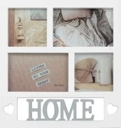 Fotorámik pre 4 ks foto Home 28,5x30 cm, biely%