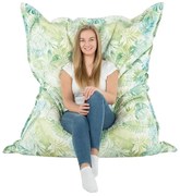 Veľký vankúš na ležanie so svetlozeleným listovým vzorom – XL / XXL Veľkosť: XXL