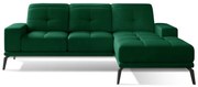 Rohová sedacia súprava Tempo, pravá, zelená (Monolith 37)