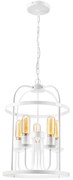Luster na reťazi CONSTANTINE 5xE27/60W/230V biela