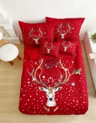 3 dielne 3D obliečky Polycotton Vianočné Red Christmas 200x140cm+90x70cm TiaHome