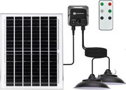 Aigostar - LED solárny luster 2×LED/70 W/12 V 12 000 mAh 6500 K, priemer 23,5 cm + diaľkové ovládanie