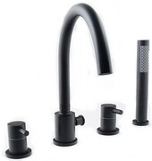 Gamma Roy, 4-otvorová vaňová batéria, čierna matná, GMA-BRYW4O-BK