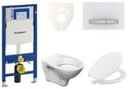 Cenovo zvýhodnený závesný WC set Geberit do ľahkých stien / predstenová montáž + WC Ceramia S-Line Pro 111.300.00.5NR8
