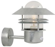 Nordlux - Vonkajšie nástenné svietidlo so senzorom BLOKHUS 1xE27/60W/230V IP54