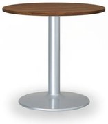Konferenčný stolík ZEUS II, priemer 60 cm, sivá podnož, orech