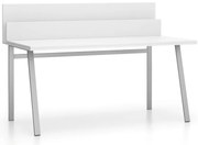 PLAN Kancelársky písací stôl SINGLE LAYERS s prepážkami, biela