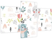 Obraz - Zvieratká na lúke (90x60 cm)