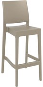 MAYA BAR 75 záhradná barová stolička taupe
