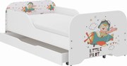 Wooden Toys Detská posteľ MIKI 140x70 MALÝ PILOT