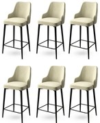 Súprava barových stoličiek Enox Cream, 6 ks, 6 ks
