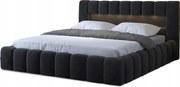Manželská posteľ 180 cm Luxa (antracit) (s roštom, úl priest. a Led)