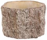 Kvetináč imitácia drevenej kôry, 16 x 16 x 10 cm,betón, 16 cm