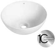 Laveo Sabi, umývadlo na dosku 325x325x145 mm, biela lesklá, LAV-VUS_6232