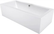 Mexen Cube obdĺžniková vaňa 180 x 80 cm s krytom, biela - 55051808000X