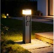 Brilagi -Vonkajšia lampa so 2 zásuvkami SCHUKO PILLAR 1xG9/11W/230V IP44 antracit