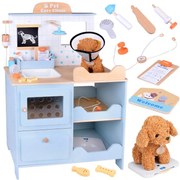 Jokomisiada Wooden Veterinary Clinic – Vet Clinic with Puppy + Accessories ZA5939