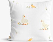 Goldea veľkonočná bavlnená obliečka na vankúš - kačice 30 x 50 cm