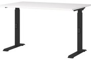 Pracovný stôl s nastaviteľnou výškou s bielou doskou 80x120 cm Downey – Germania