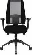 XXXLutz OTOČNÁ STOLIČKA, sieťovina, čierna - Online Only kancelárie - 001319002101