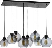 Luster na lanku CUBUS 8xE27/60W/230V čierna