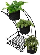 Stojan na kvety 37x19 cm čierna/kov
