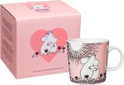 Hrnček Moomin Love 0,3l, ružový / 30. výročie, darčekový box