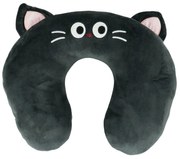 Cestovný vankúšik TRAVEL FRIENDS 33x25 cm plyšový - viac farieb Farba: Čierna