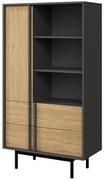 Vitrína Alsy 4 Olejovaný dub/Antracit