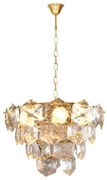 Krištáľový luster na reťazi DIANA 6xE14/40W/230V zlatá