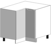 Kuchynská skrinka Zoya Drp Pl Svetlo šedá mat/biely