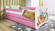 XXXLutz POSTEĽ PRE DETI A MLÁDEŽ 80/160 cm, biela, pink MID.YOU - Detské izby - 00214200024J