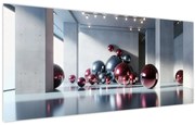 Obraz - 3D priestor s guľami II. (120x50 cm)
