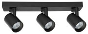 Bodové svietidlo VOLF 3xGU10/10W/230V čierna