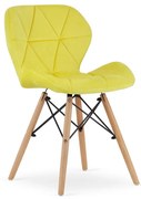 Jedálenská stolička LAGO žltá (hnedé nohy)