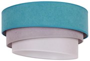 Duolla - Stropné svietidlo TRIO 1xE27/15W/230V pr. 45 cm tyrkysová/šedá/biela