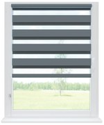 Dekodum Neinvazívna roleta Deň a Noc Soft Grafit Šířka (cm): 84, Dĺžka (cm): 150, Strana a farba mechanizmu: Práva – Biela