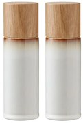 Súprava 2 krémovobielych kameninových mlynčekov na soľ a korenie Bitz Basics Cream