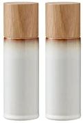 Súprava 2 krémovobielych kameninových mlynčekov na soľ a korenie Bitz Basics Cream