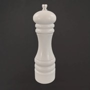 AMADEA Biely drevený mlynček na korenie, 18 cm