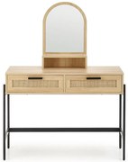 Toaletný stolík Carmen prírodná/čierna