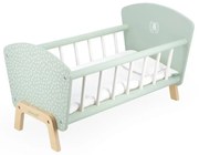Drevená postieľka pre bábiku s perinkou a vankúšikom - Zen