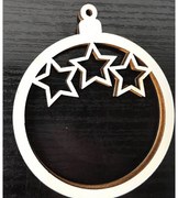 Ozdoby z dreva a plastu, Vianočné a Veľkonočné ozdoby, drevené doplnky PR0027-Vianočná ozdoba HEU-