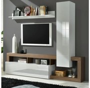 Obývacia stena LENOR biela/dub