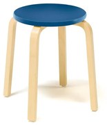 Drevená stolička NEMO, V 430 mm, breza, modrá