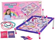 LEAN TOYS Arkádová hra -  Hoď vrecko, obruč Jednorožec