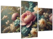 Obraz - Zátišie s kvetmi - maľba (90x60 cm)