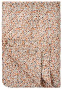 Ib Laursen Prešívaný prehoz Orange/Blue Flowers 130 × 180 cm